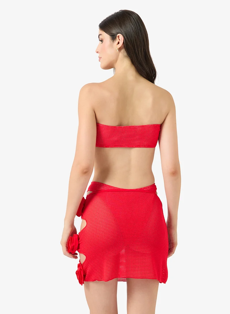 Ginger 3PC Floral Bikini Set with Skirt